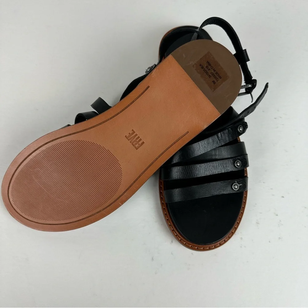 Frye Black and Brown Women's Sandals - Picture 9 of 10